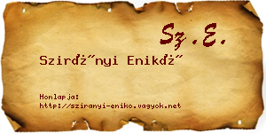 Szirányi Enikő névjegykártya
