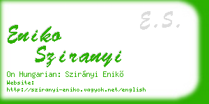 eniko sziranyi business card