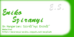 eniko sziranyi business card